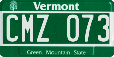 VT license plate CMZ073