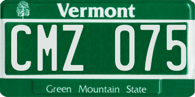 VT license plate CMZ075