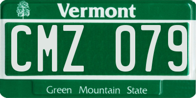 VT license plate CMZ079