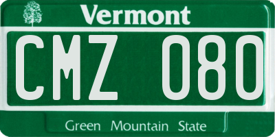 VT license plate CMZ080