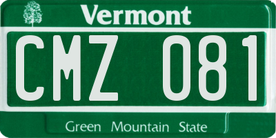 VT license plate CMZ081