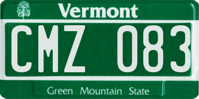 VT license plate CMZ083