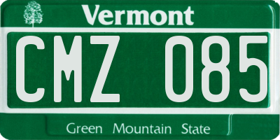 VT license plate CMZ085