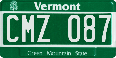 VT license plate CMZ087