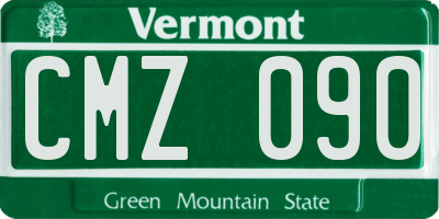 VT license plate CMZ090