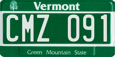 VT license plate CMZ091