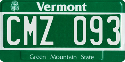 VT license plate CMZ093