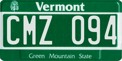 VT license plate CMZ094