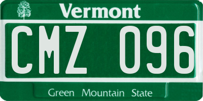 VT license plate CMZ096