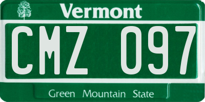 VT license plate CMZ097