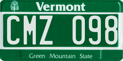 VT license plate CMZ098
