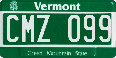 VT license plate CMZ099