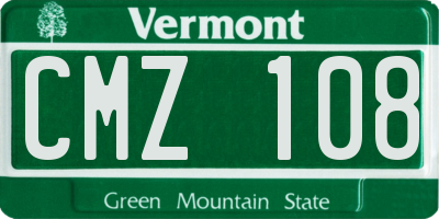 VT license plate CMZ108