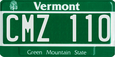 VT license plate CMZ110
