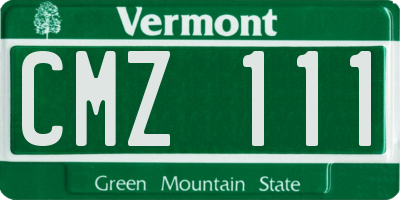 VT license plate CMZ111