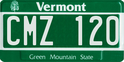 VT license plate CMZ120