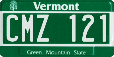 VT license plate CMZ121