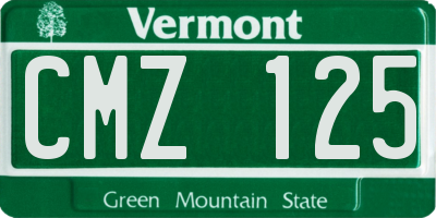 VT license plate CMZ125