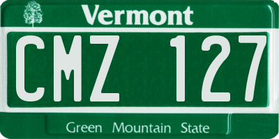 VT license plate CMZ127