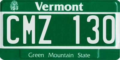 VT license plate CMZ130