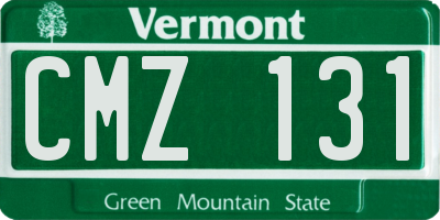 VT license plate CMZ131