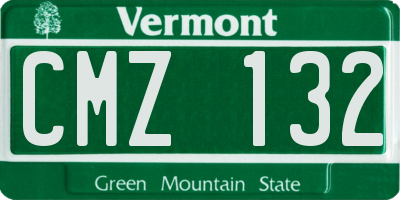 VT license plate CMZ132