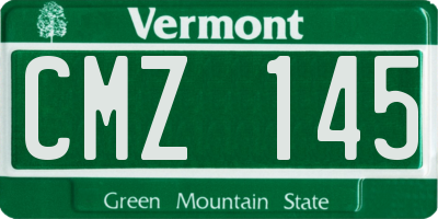 VT license plate CMZ145