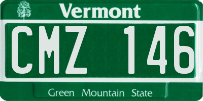 VT license plate CMZ146