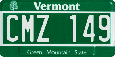 VT license plate CMZ149