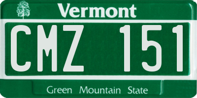 VT license plate CMZ151
