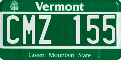 VT license plate CMZ155
