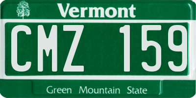 VT license plate CMZ159