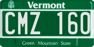 VT license plate CMZ160