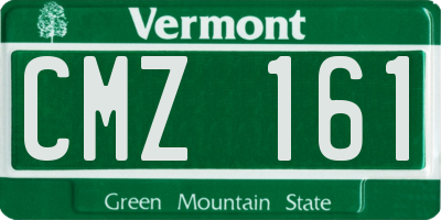 VT license plate CMZ161