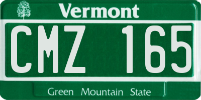 VT license plate CMZ165