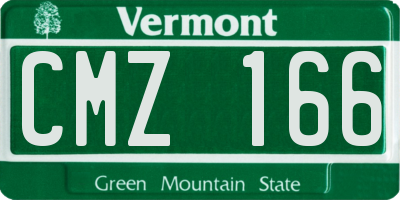 VT license plate CMZ166