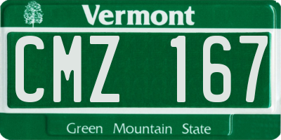 VT license plate CMZ167
