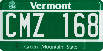 VT license plate CMZ168