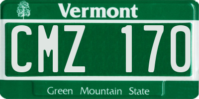 VT license plate CMZ170