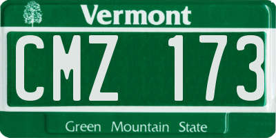 VT license plate CMZ173