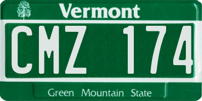 VT license plate CMZ174