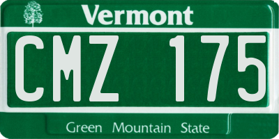 VT license plate CMZ175