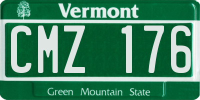 VT license plate CMZ176