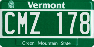 VT license plate CMZ178