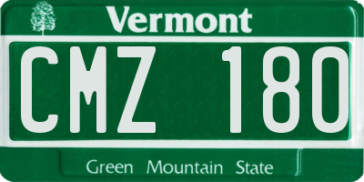 VT license plate CMZ180