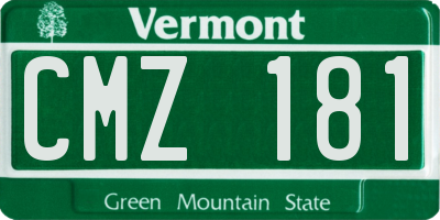 VT license plate CMZ181