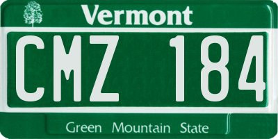 VT license plate CMZ184