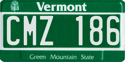 VT license plate CMZ186