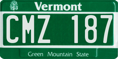 VT license plate CMZ187