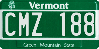 VT license plate CMZ188
